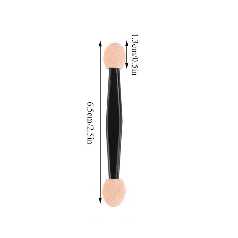 Double Ended Disposable Eyeshadow Sponge Applicators Make Up Dual Brush .