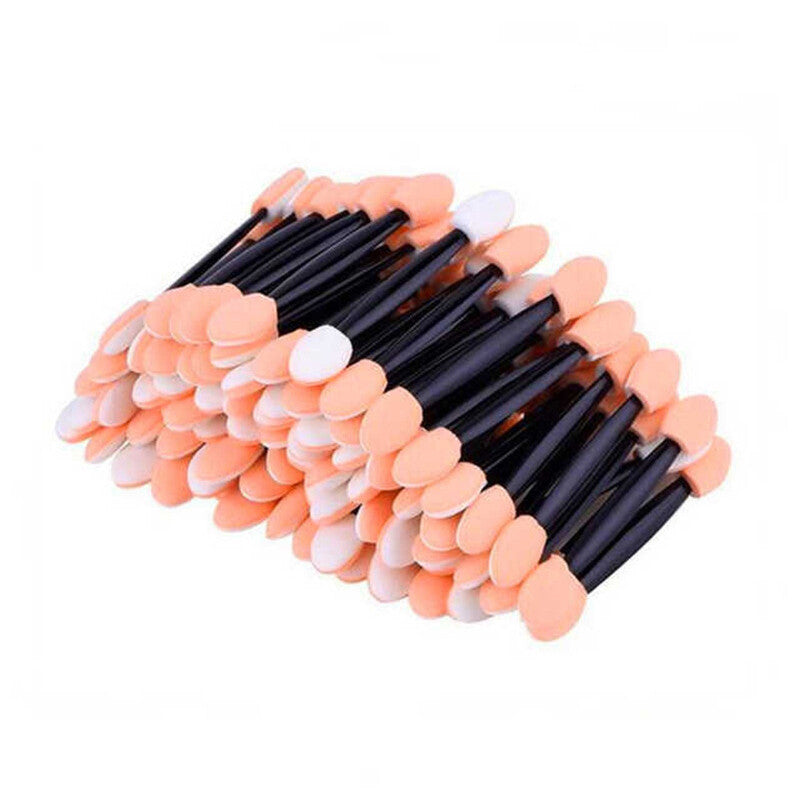 Double Ended Disposable Eyeshadow Sponge Applicators Make Up Dual Brush .