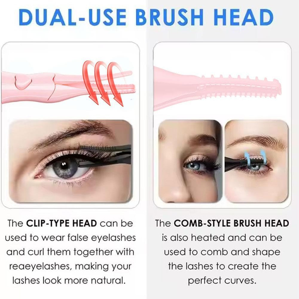 USB Rechargeable Electric Heated Eyelash Curler Long Lasting Makeup Too ha GTR7
