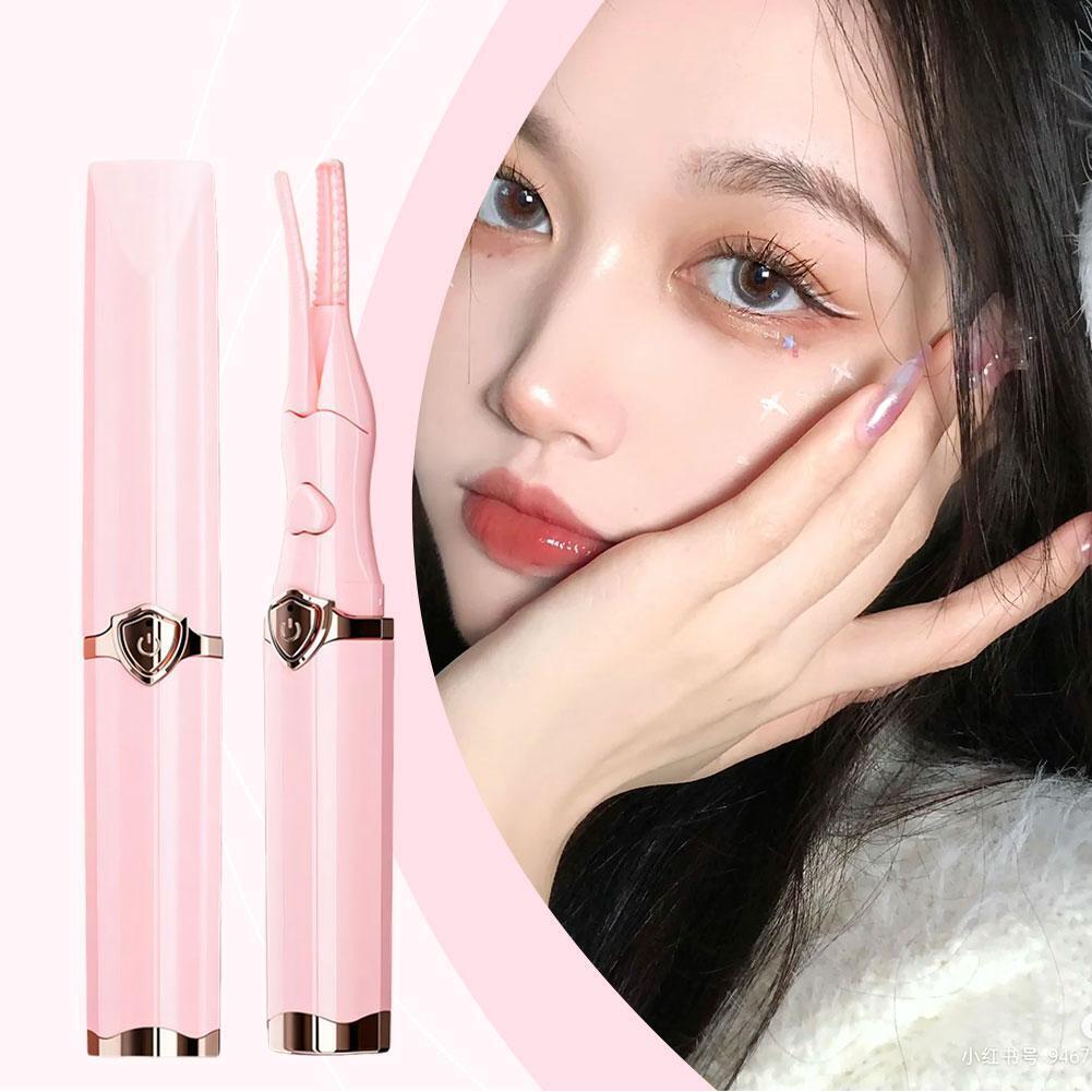 USB Rechargeable Electric Heated Eyelash Curler Long Lasting Makeup Too ha GTR7