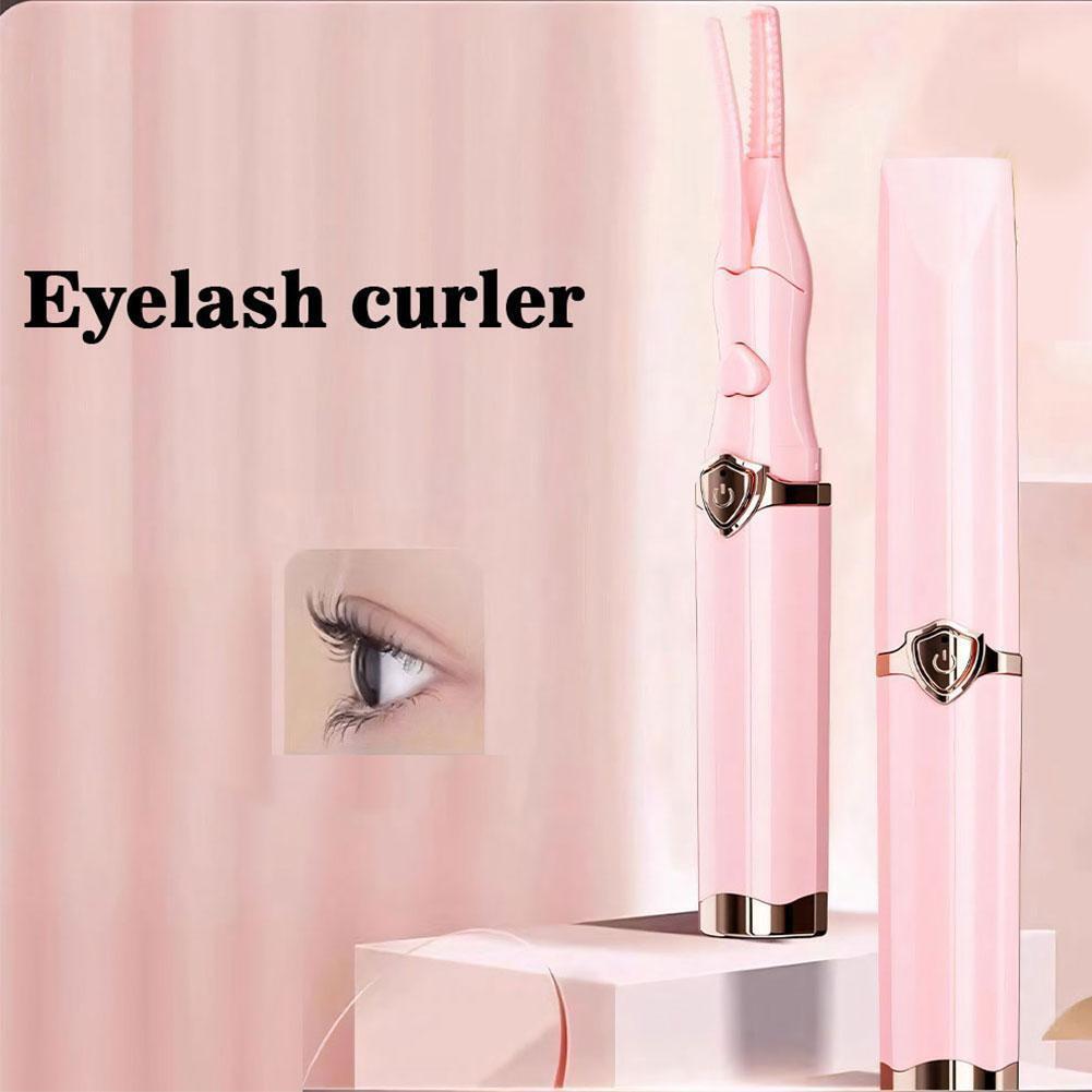 USB Rechargeable Electric Heated Eyelash Curler Long Lasting Makeup Too ha GTR7