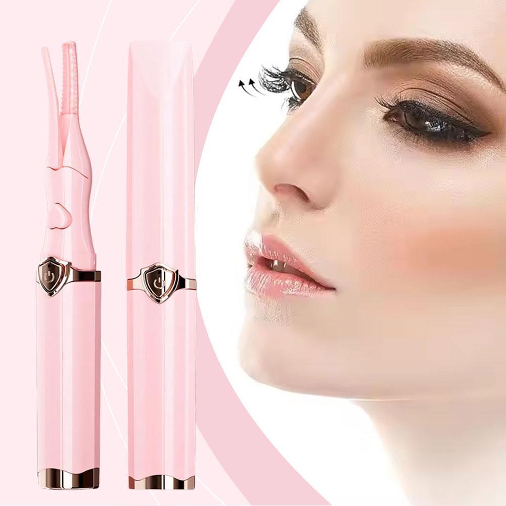 USB Rechargeable Electric Heated Eyelash Curler Long Lasting Makeup Too ha GTR7