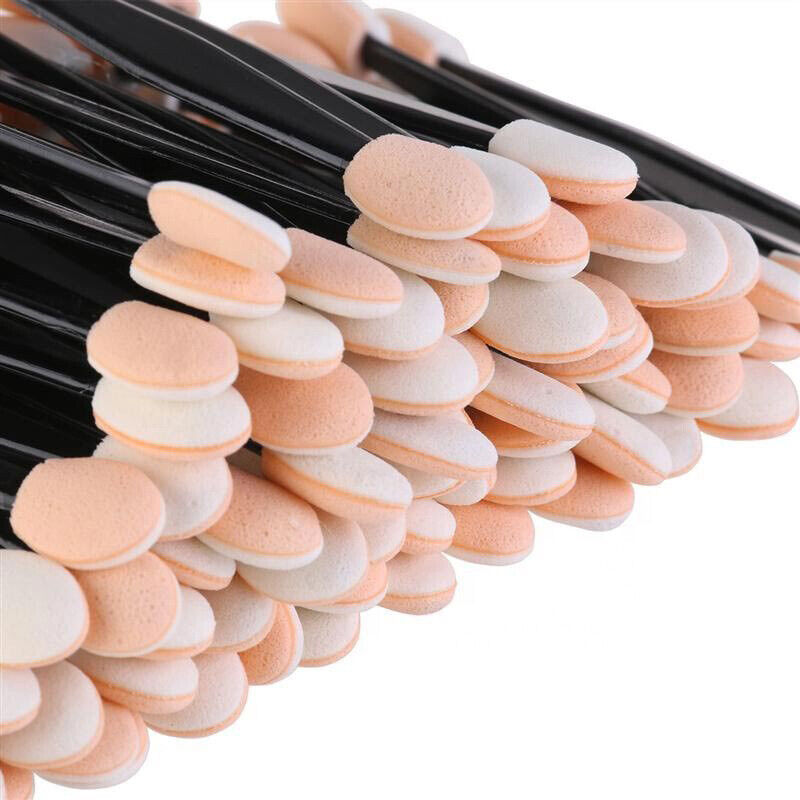 Double Ended Disposable Eyeshadow Sponge Applicators Make Up Dual Brush .
