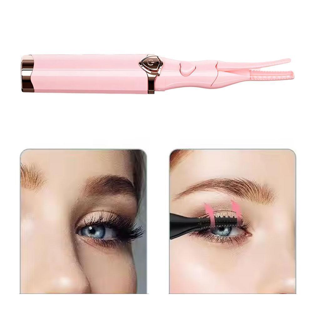 USB Rechargeable Electric Heated Eyelash Curler Long Lasting Makeup Too ha GTR7