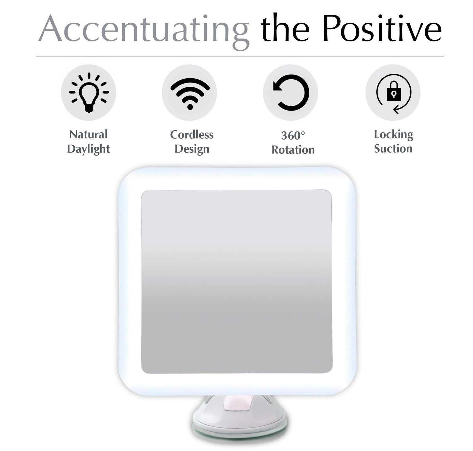 Fancii 10X Magnifying Lighted Makeup Mirror - Daylight LED Vanity Mirror -